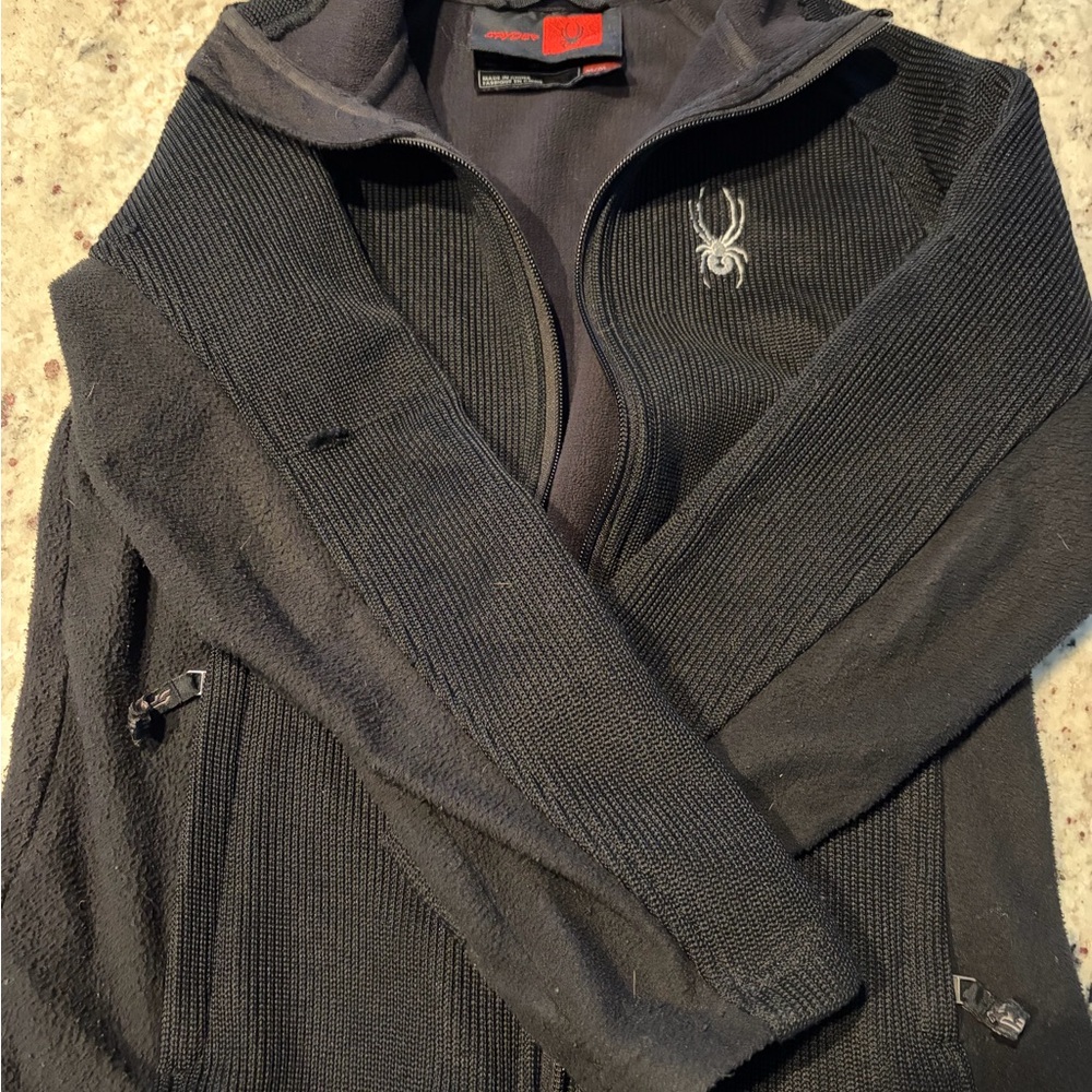 Spyder Charcoal Zip-Up boys  Sweater